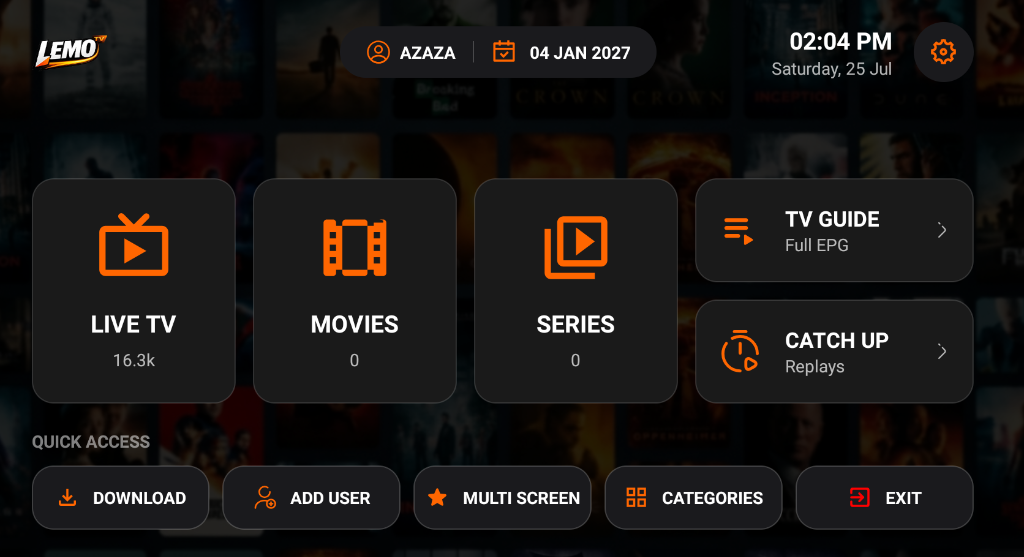 LEMO TV APP Official Interface Showcase